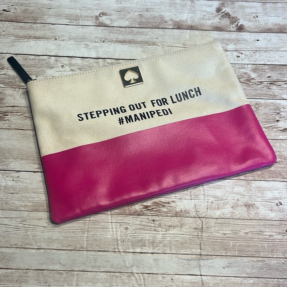 Kate Spade Pink and Cream Pouch